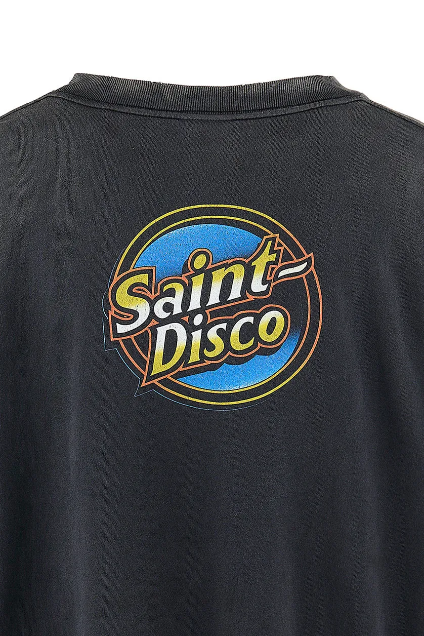 SAINT Mxxxxxx x TEFLON DISCO SAINT DISCO ML_LS TEE/BLK Eagle Feather Spider Web Distressed Long Sleeve S-XL Ready-to-wear Assute dyeing, water spray fading treatment, customized TEFLON DISCO co-branded accessories, hand-splashed ink, wormhole fraying treatment, genuine level printing process